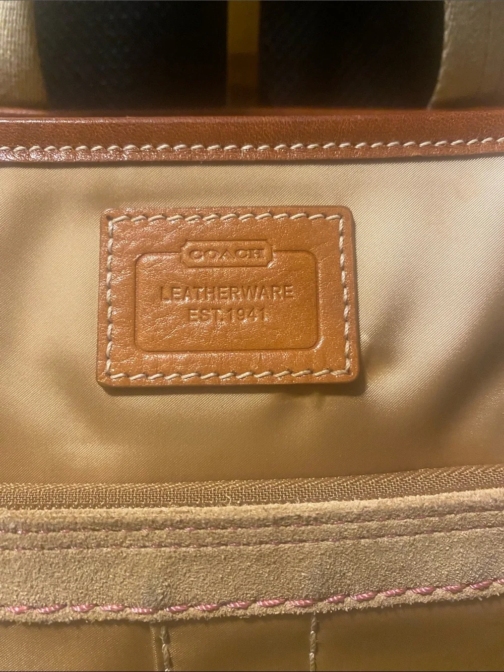 Coach tote tan